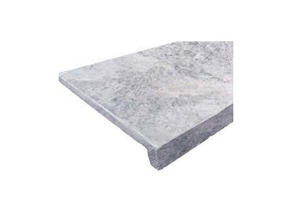 Bazénový lem L profil stříbrný travertin