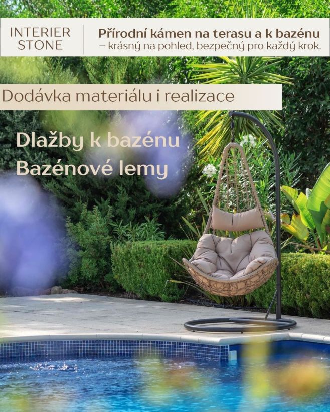 Klid. Teplo slunce. 🌞 Ticho přerušené jen vodou…. A kámen, který to všechno drží pohromadě. Bazénový lem z přírodního...