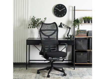 fotel obrotowy acton czarny