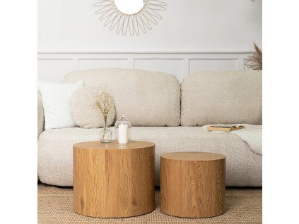 Súprava stolíkov LEILA, dub