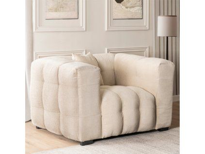 MODERNO Kreslo 1S krémové