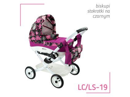 Kočík pre bábiky ADBOR, tmavozelená farba LILY, 19