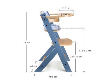 KINDERKRAFT ENOCK Detská stolička Nordic Breeze s vankúšom