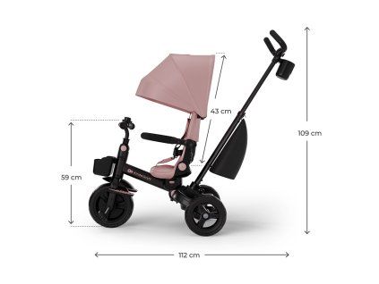 KINDERKRAFT AVEO 2 Plus ružová trojkolka