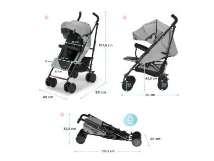 Kočík KINDERKRAFT Siesta Pink do 22 kg!