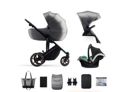 KINDERKRAFT 3v1 multifunkčný kočík PRIME 2 mink pro shadow grey