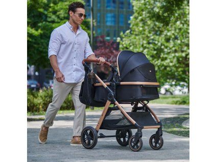 KINDERKRAFT ESME 3v1 multifunkčný kočík Pure Black+MINK PRO 2