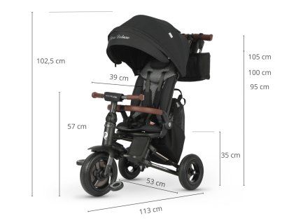 Trojkolka MILLY MALLY 6308 Qplay Nova Deluxe čierna