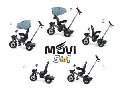 Trojkolka MILLY MALLY Movi Red 5 v 1