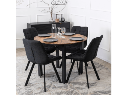 17854 teo okruhly stol 100 cm rustikalny dub