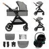 KINDERKRAFT ESME PRO 3v1 multifunkčný kočík Moonlight Grey + MINK PRO 2