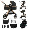 KINDERKRAFT ESME 3v1 multifunkčný kočík Pure Black+MINK PRO 2