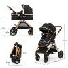 KINDERKRAFT ESME 3v1 multifunkčný kočík Pure Black+MINK PRO 2
