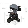 Trojkolka MILLY MALLY 6457 Qplay Nova Deluxe sivá