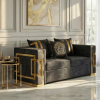 vyr 29320 sofa pallazo 2s dwuosobowa czarnozlota