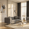 vyr 29326 sofa sorrento 2s dwuosobowa szara welurowa