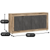 vyrp15 31131komoda blago 180 cm czarnysurowy dab 1