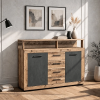 vyr 31154 komoda blago midi b 1195 cm surowy dabgrafit