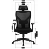 23506 8 otocne kreslo spiral ergonomicka cierna
