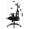 23506 9 otocne kreslo spiral ergonomicka cierna