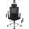 23512 9 otocne kreslo willy ergonomicka cierna