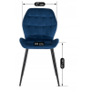 23740 9 stolicka lucky granatove velurova