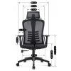 23812 5 otocne kreslo juliet ergonomicka cierna