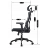 23812 6 otocne kreslo juliet ergonomicka cierna