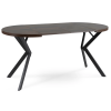 24034 7 stol dorian rozkladaci 80 160 cm orech cierna