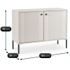 24136 6 komoda soft 104 cm dvojdverova drazkovana kasmir
