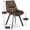 24226 8 stolicka rick hnede velurova
