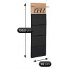 24259 4 wieszak scienny parma 50 cm dub artisan grafit