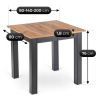 24280 7 stol ben rozkladaci 80 200 cm dub craft cierna