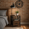 24490 1 nocny stolik logan 40 cm dub rustikalny cierna