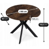 vyrp14 29260stol lauren 90 cm dab rustykalnyczarny
