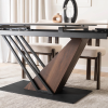 25435 5 stol rex 2 keramicky rozkladaci 180 240 cm biela mramor orech