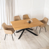 25678 1 stol hampton rozkladaci 160 240 cm dub zlaty cierna