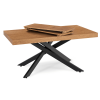 25678 7 stol hampton rozkladaci 160 240 cm dub zlaty cierna