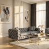 vyr 29330 sofa sorrento 3s trzyosobowa szara welurowa