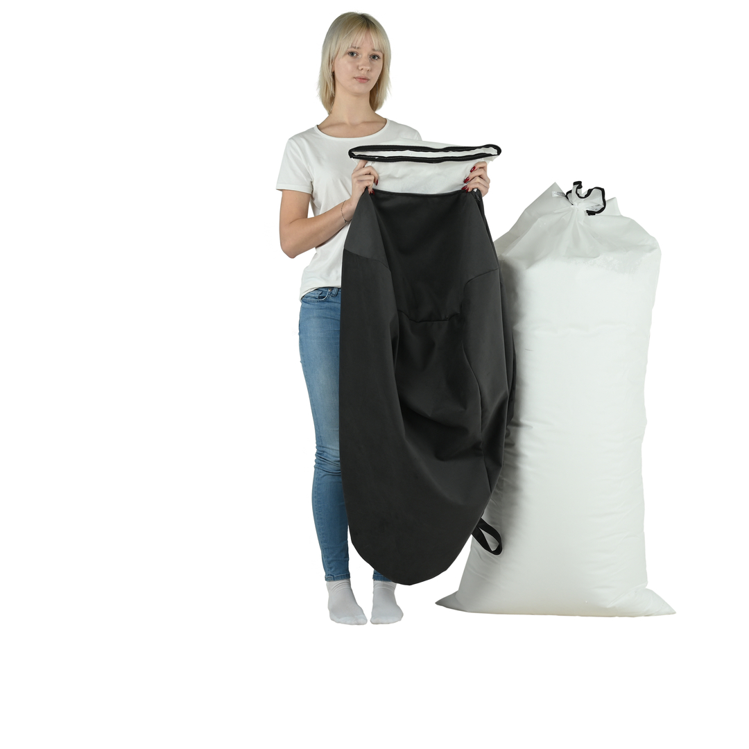 Pripojenie poťahu k vnútornej náplni pomocou zipsu