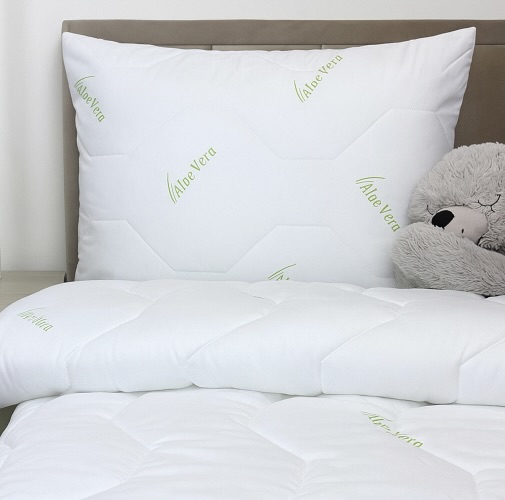 Detský set do postieľky – paplón + vankúš Aloe Vera Green