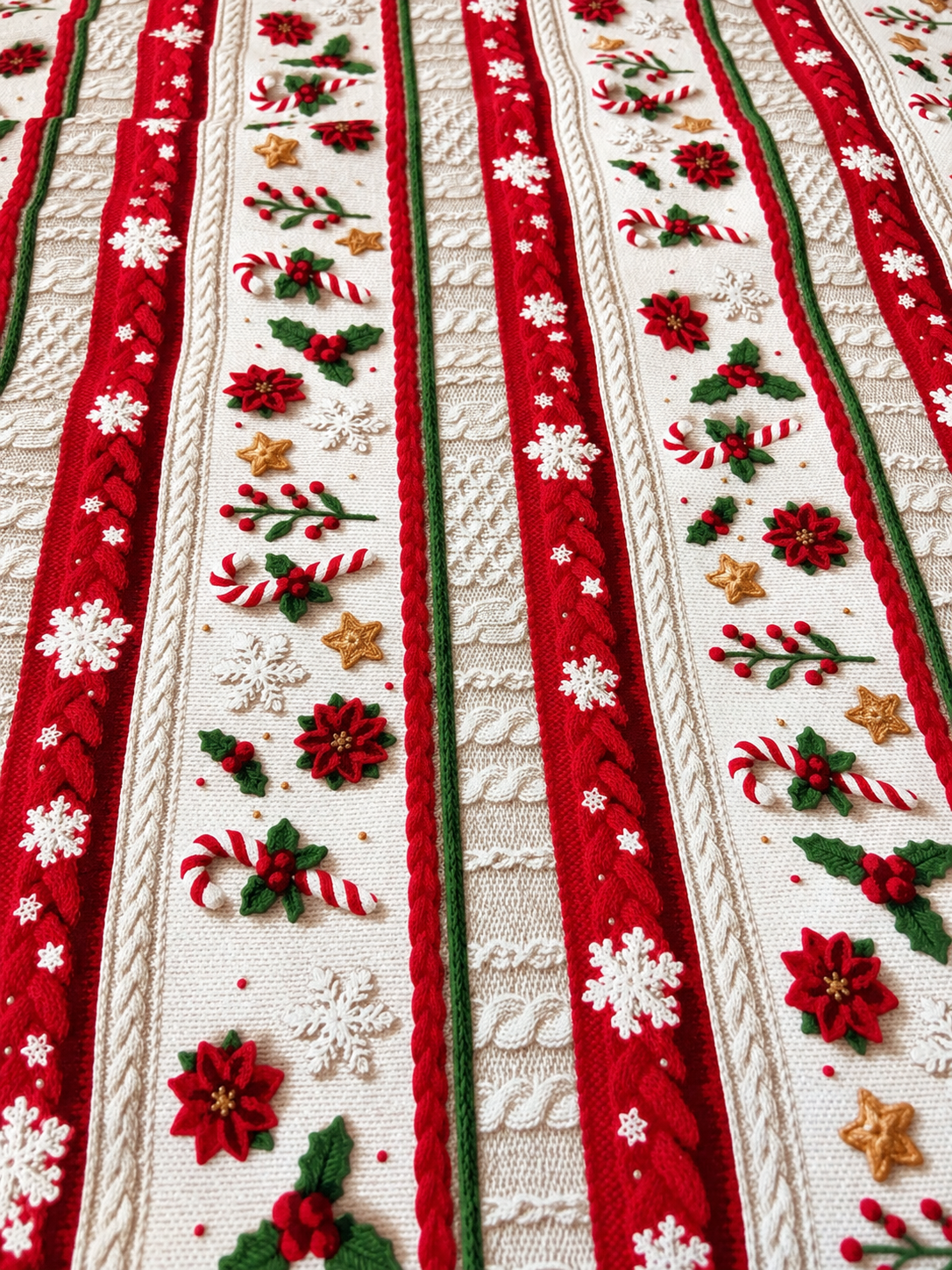 Detail bavlnených vianočných obliečok Svetrík so zapínaním na zips