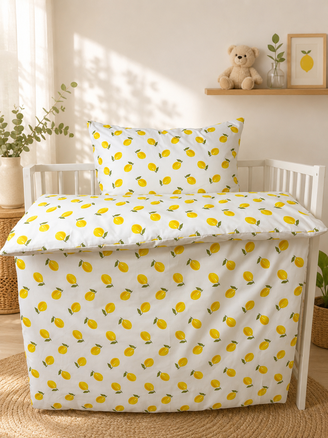 Bavlnene obliecky do postielky Citron 90x130 a 45x65 cm