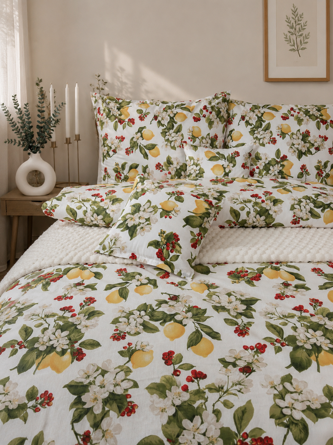 Bavlnene postelne obliecky Citron 200x220 a 2x70x90 cm