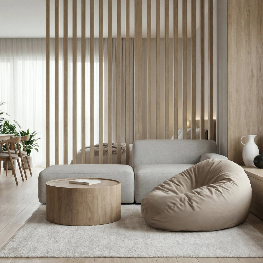 Mäkký plyšový sedací vak na oddych