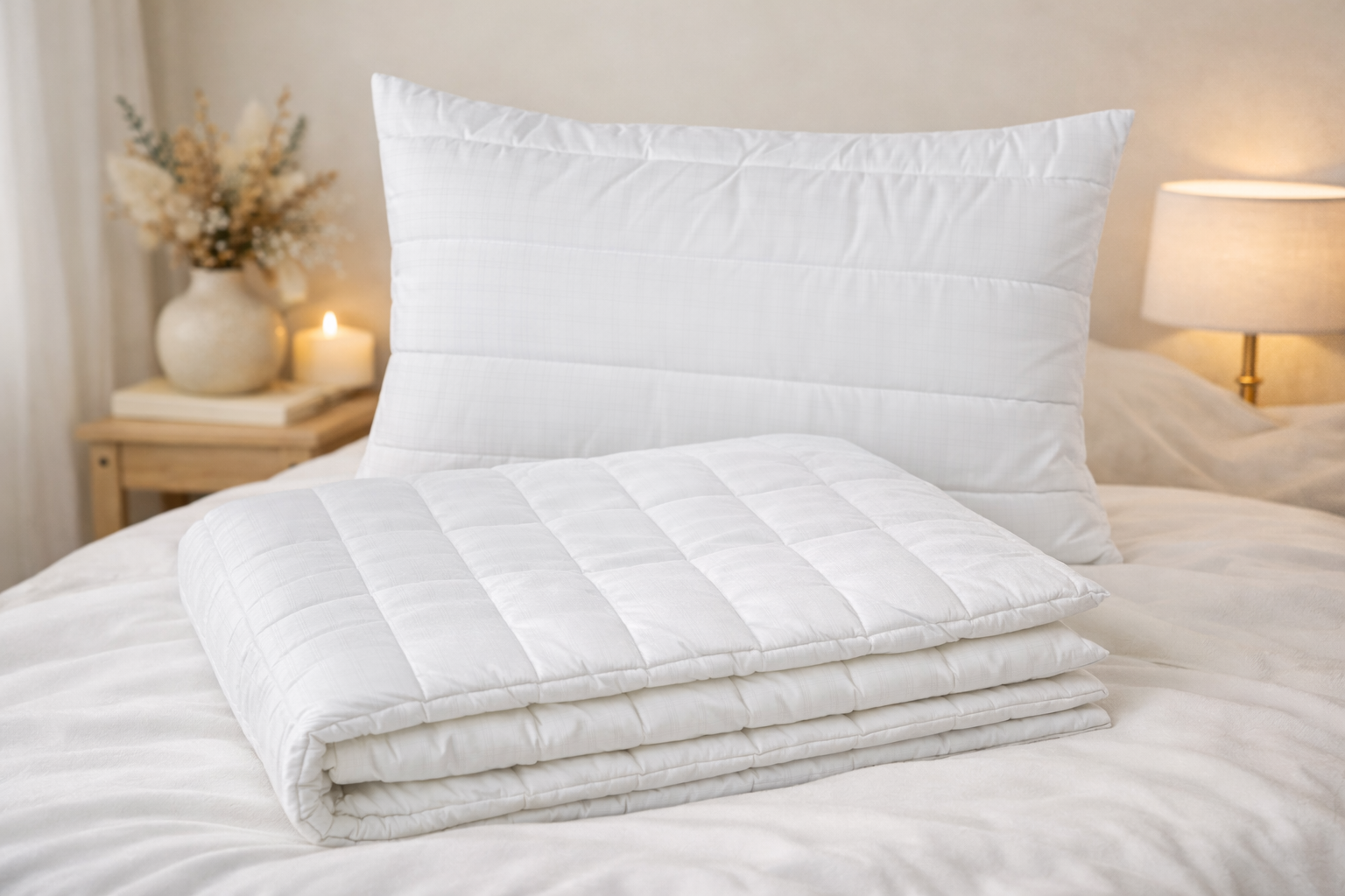 Carbon Antistress set – vankúš a paplón na posteli, čistý produktový vizuál