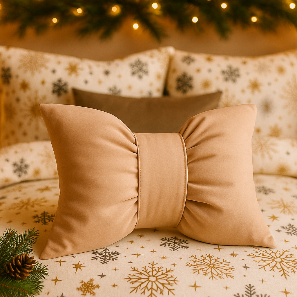 Vianočné obliečky s jeleňom a zimnou krajinou – sivohnedé tóny