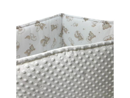 Mantinel do postieľky Teddy Hnedá/minky krémová