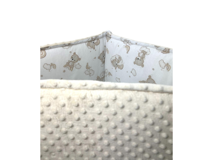 Mantinel do postieľky Teddy Hnedá/minky béžová