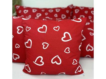 Obliečka na vankúš Heart Red 40x40 cm
